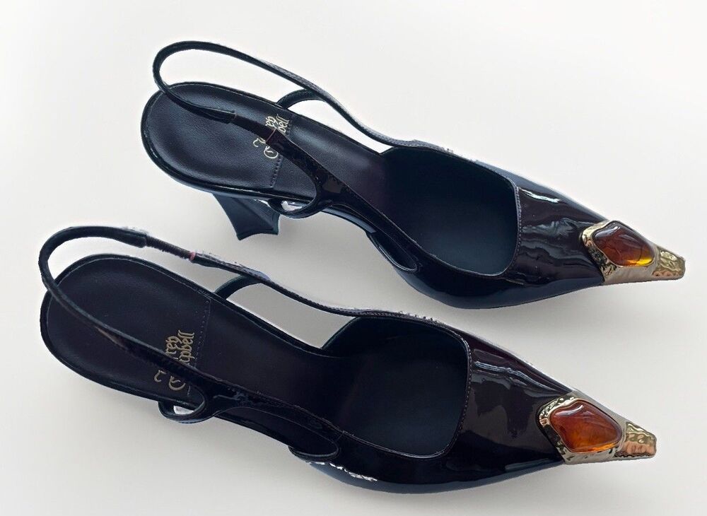 New Jeffrey Campbell Sorcerer Pointed Toe Slingback Pump Women's Size 10 - Picture 4 of 8